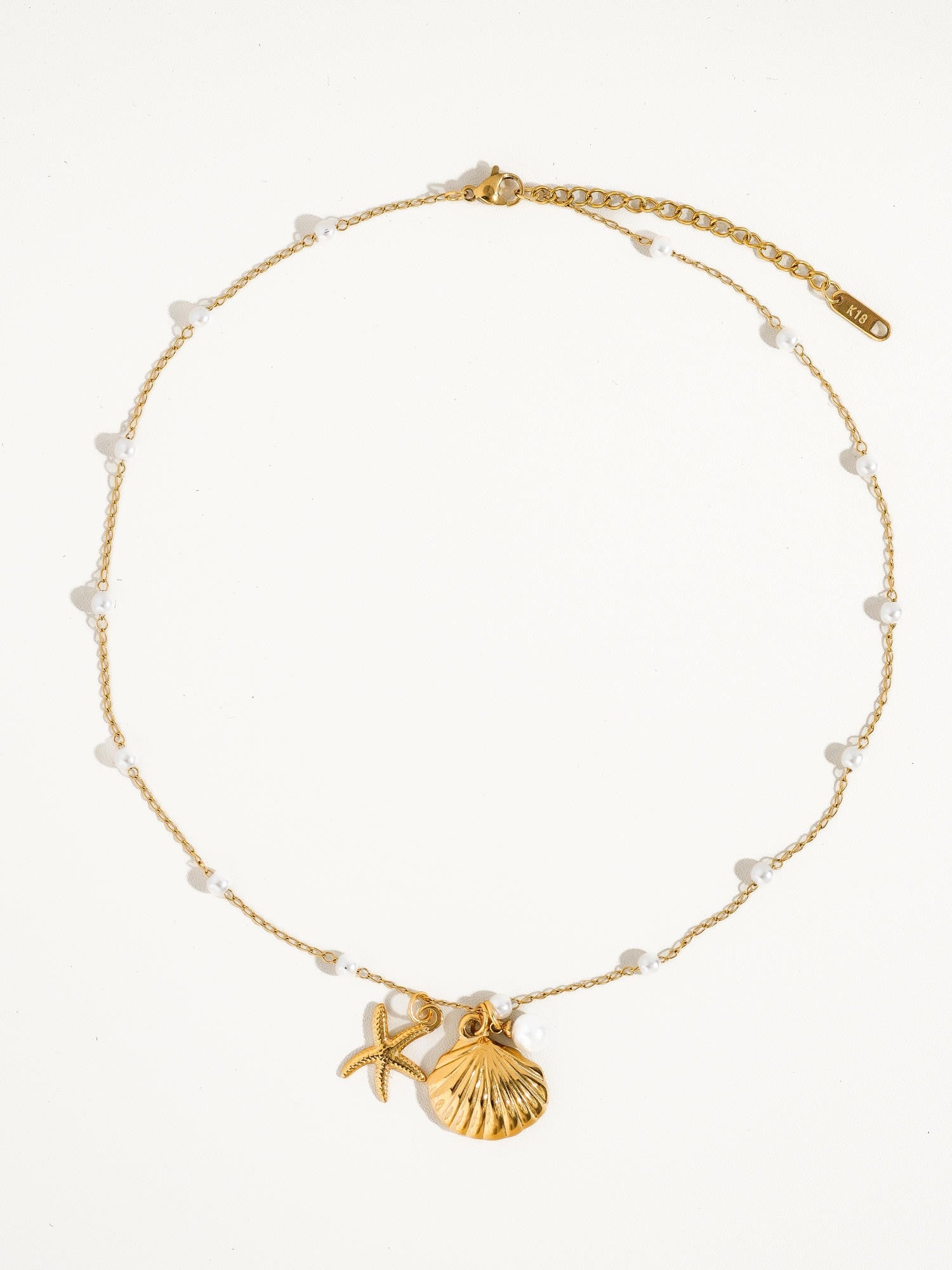 Pearl Shell Charm Necklace