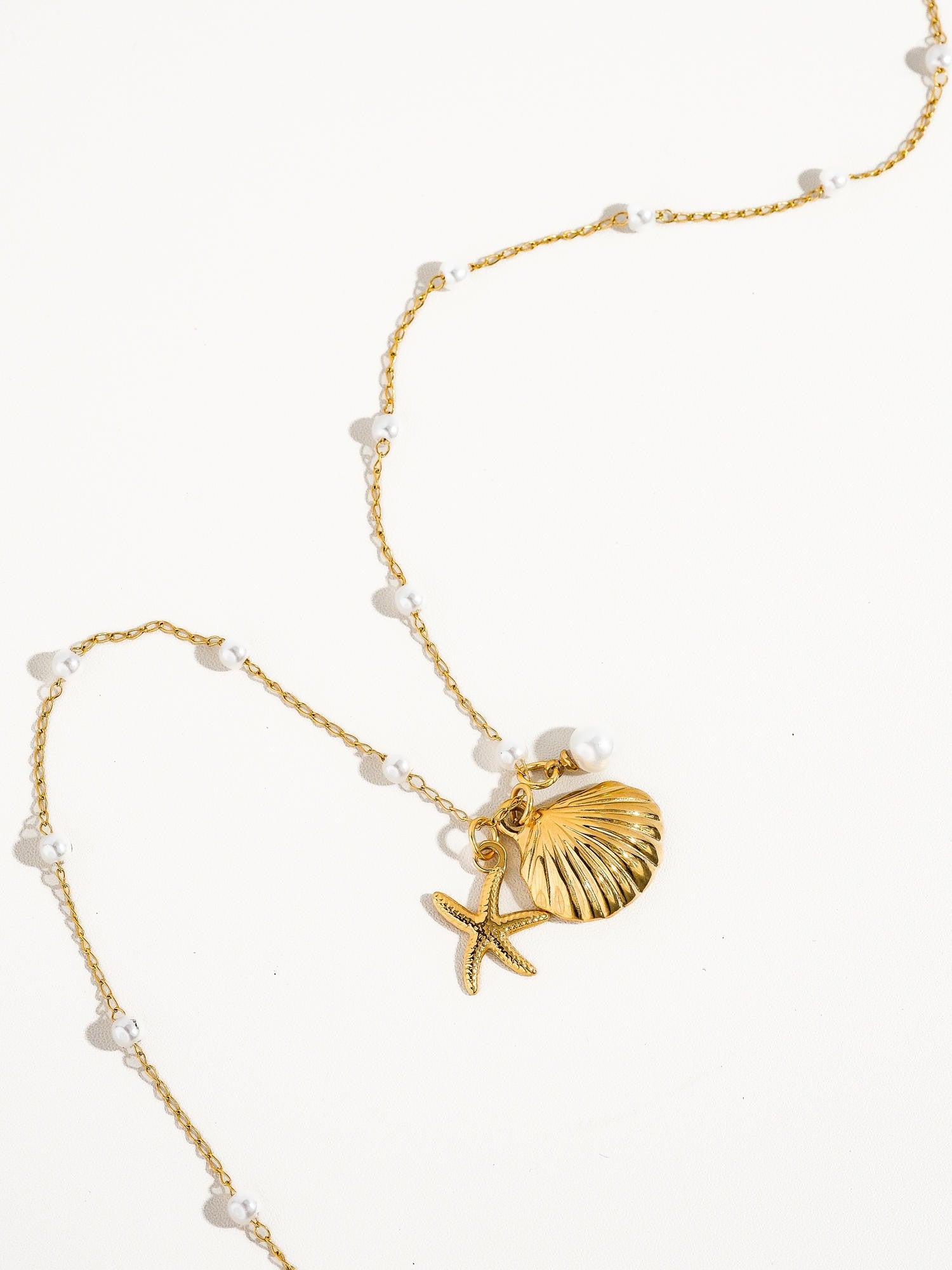 Pearl Shell Charm Necklace