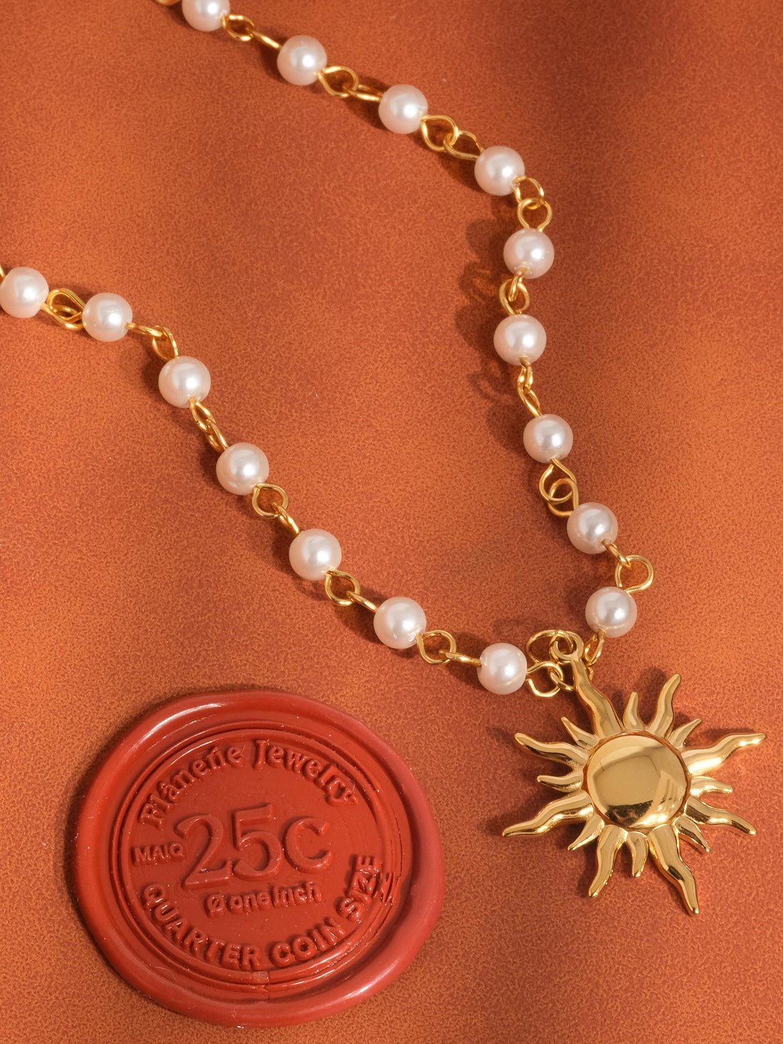 Golden Sun Beaded Necklace