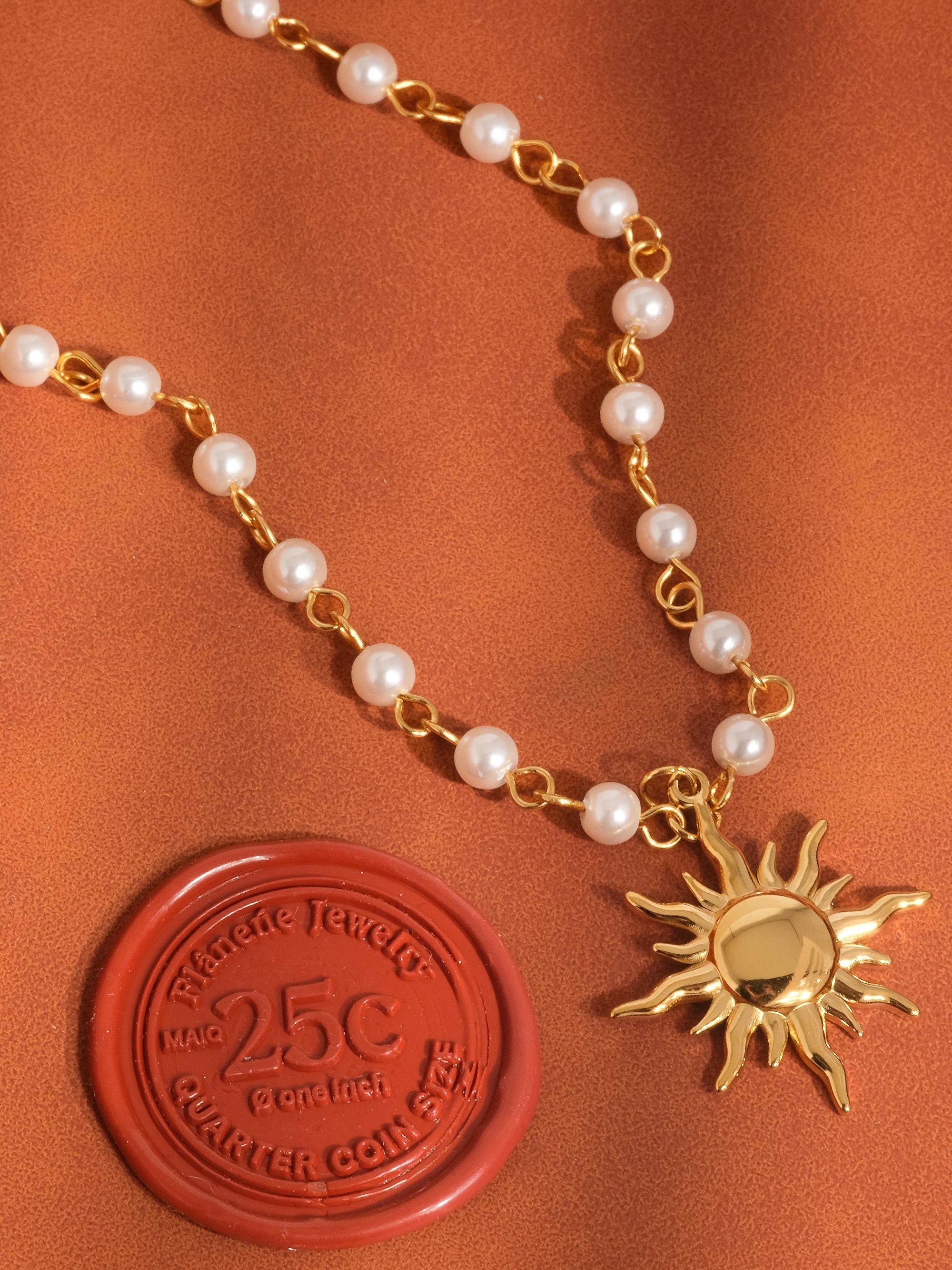 Golden Sun Beaded Necklace
