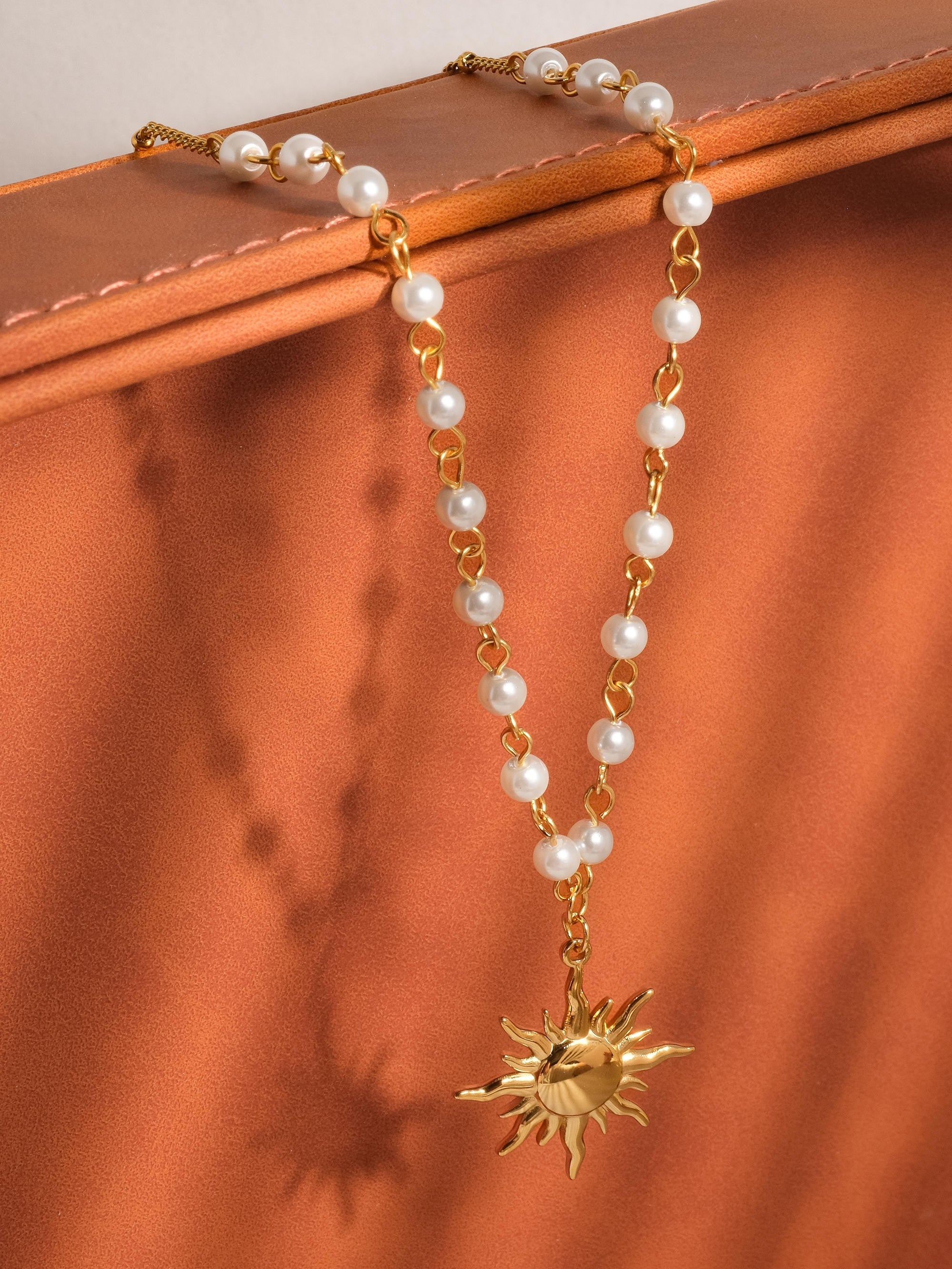 Golden Sun Beaded Necklace
