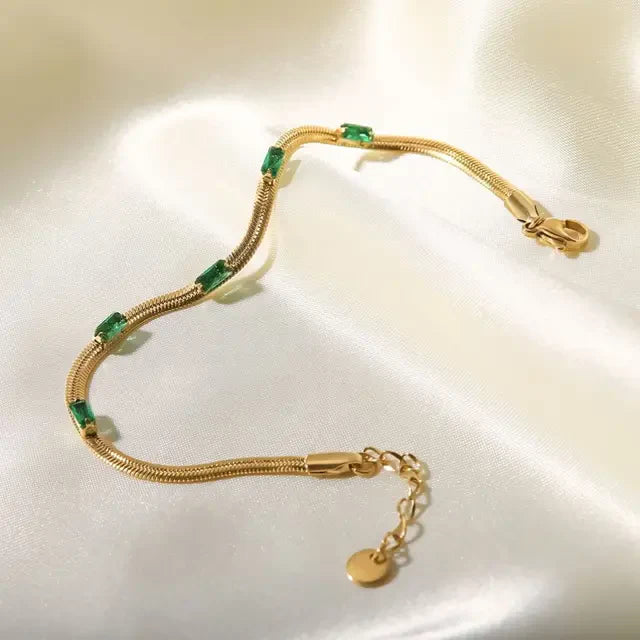 Emerald Square Bracelet